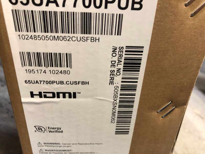 Photo 1 of LG 65-Inch Class UHD AI 4K UA77 Series Smart TV w/AI Sound Pro, HDR10, 4K Super Upscaling, Filmmaker Mode, Wow Orchestra, Compatible with Alexa (65UA7700PUB, 2025)