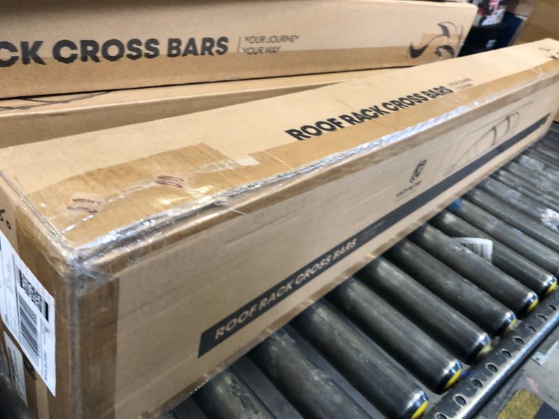 Photo 1 of YHTAUTO 165LBS Upgraded Universal Roof Rack Cross Bars for Roof Width Less Than 51.2" with 3 Pair of Mounting Clamps - Fit Vehicle W/Naked Roof - T6063 Aluminum Window Frame CrossBars Anti-Rust