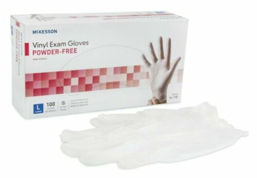 Photo 1 of McKesson Vinyl Exam Glove Standard Cuff Length LARGE 150 per Box