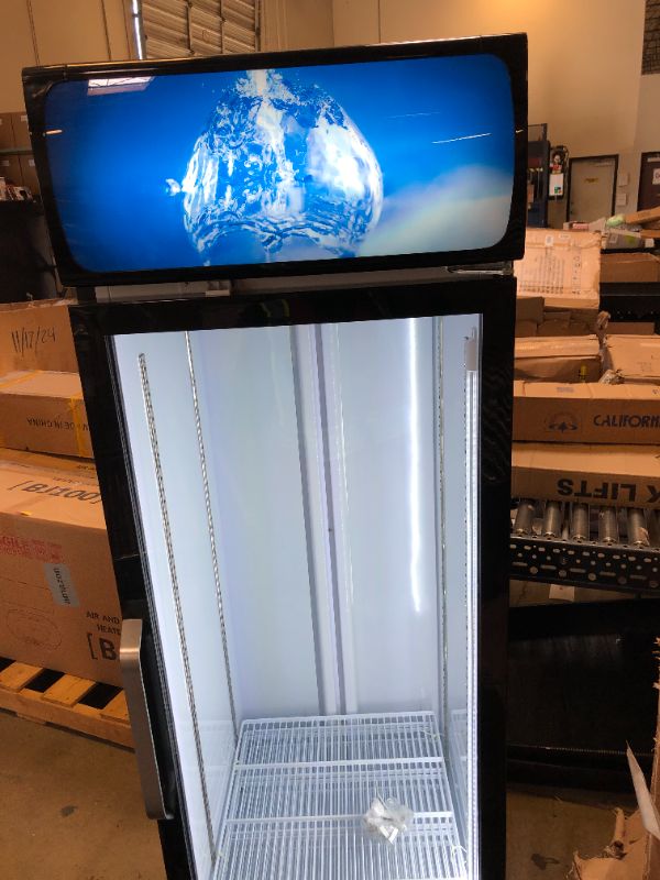 Photo 1 of 14.8 Cu Ft ETL & DOE Certified Commercial Merchandiser Refrigerator for Beverage,Glass Door Upright Display Fridge with Front LED Light,Large Freestanding Business Cooler for Shop,Restaurant,etc