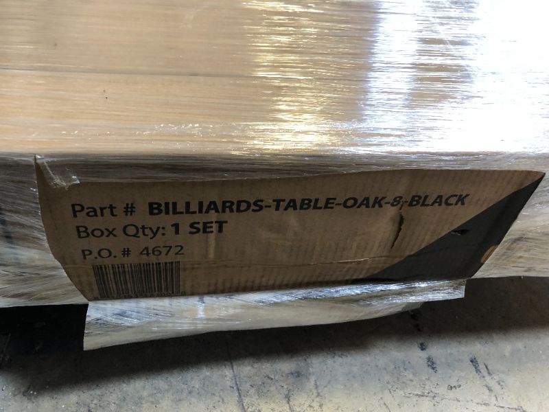 Photo 1 of GoSports 8 ft Portable Pool Table - No Assembly Required Folding Billiard Table in Oak
