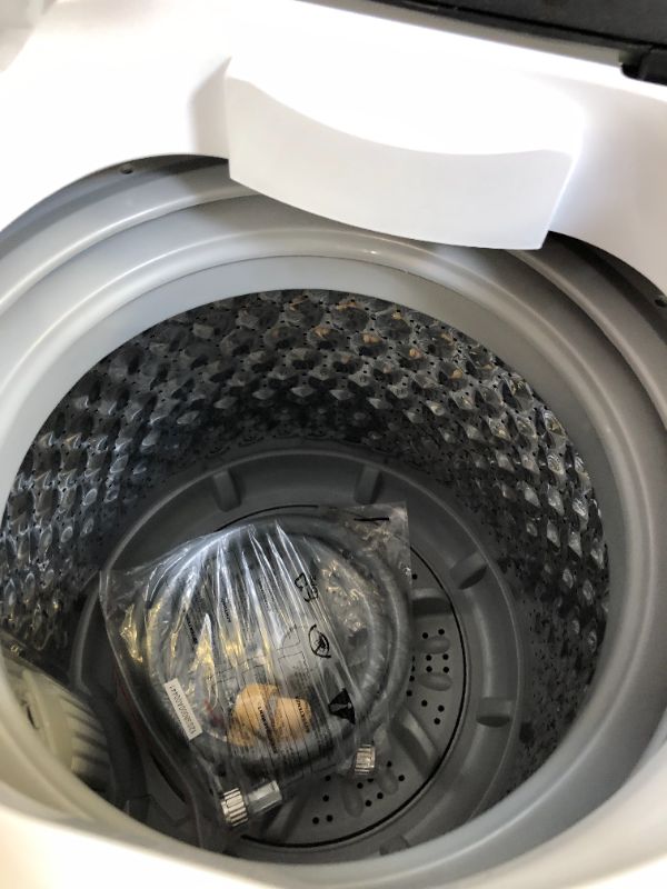 Photo 1 of BLACK+DECKER 0.9 Cu. Ft. Portable Washer, 6.6 lb. Capacity Washing Machine for Homes & Apartments, 5 Wash Cycles, Quick Connect Sink Adapter and Drain Hose Included, Transparent Lid, BPWM09W, White