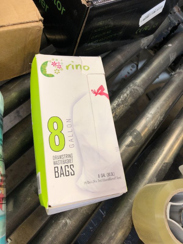 Photo 1 of Orino Ultra Strong Garbage Bags 8 Gallon Trash Can Liners for Kitchen and Office Unscented White Drawstring Trash Bags, 60 Count 0.74 mil 22" x 24"