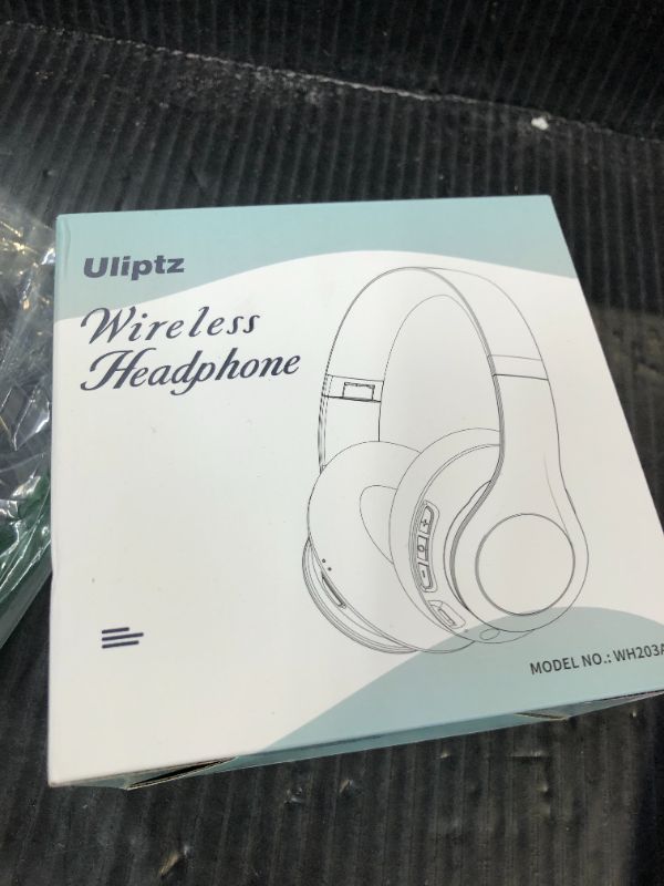 Photo 1 of Uliptz Wireless Bluetooth Headphones, 65H Playtime, 6 EQ Sound Modes, HiFi Stereo Over Ear Headphones with Microphone, Foldable Lightweight Bluetooth 5.3 Headphone for Travel/Office/Cellphone/PC