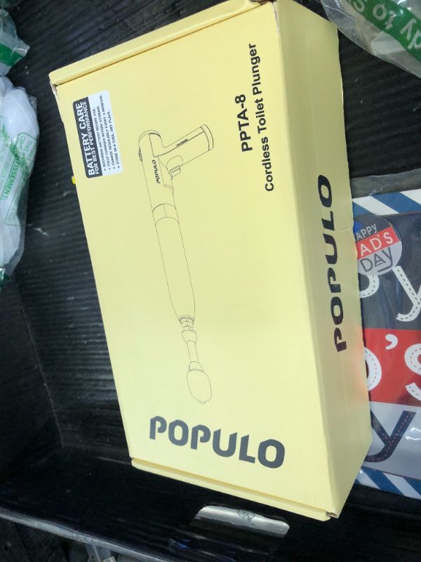 Photo 1 of POPULO Electric Toilet Plunger Swift High Pressure Drain Unclogger Plungers for Bathroom, Floors, Shower Heavy Duty Versatile Home Toilet Clog Remover