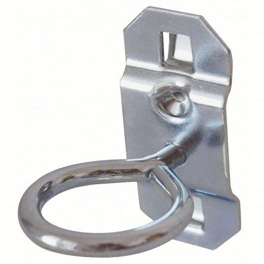 Photo 1 of APPROVED VENDOR Single Ring Tool Holder: 1 1/2 in x 1 in, Hanging, Surface, Silver