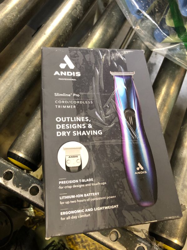 Photo 1 of Andis 560974 Limited Edition Slimline Pro Cord/Cordless Beard Trimmer, Lithium Ion T-Blade Trimmer, Close Cutting T-Blade Zero Gapped, Galaxy