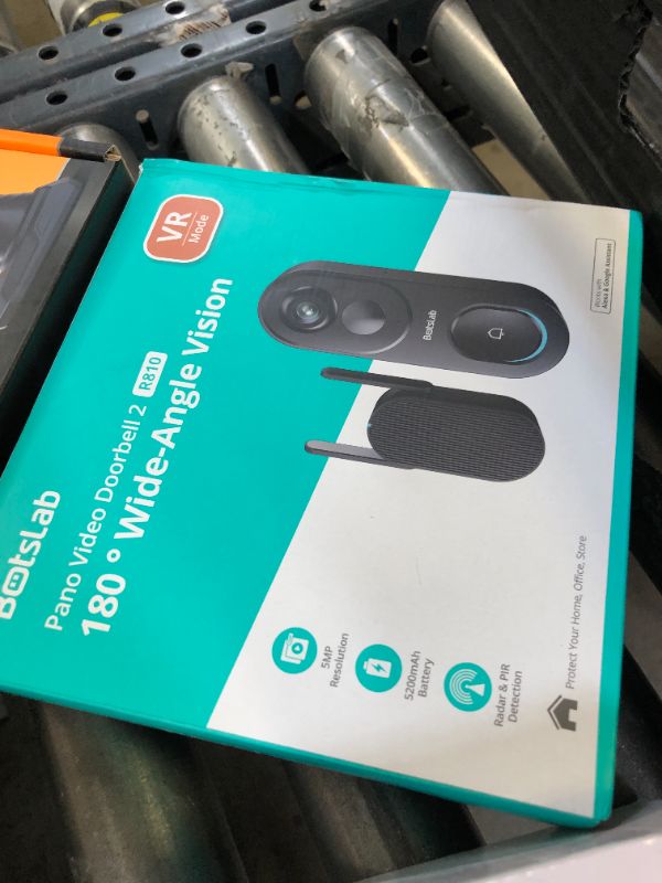 Photo 1 of BOTSLAB Doorbell Camera Wireless, 5MP Video Doorbell with Homebase, 180°Panoramic View, No Monthly Fee, 2.4 GHz WiFi, AI Motion Detection, VR Mode, Battery or Wired Powered