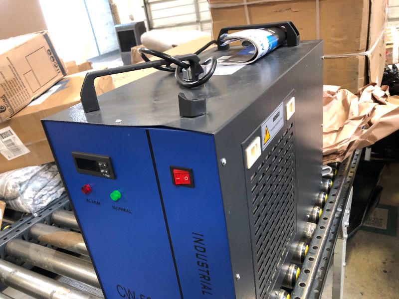 Photo 1 of Industrial Water Chiller CW-5200 7L 0.9HP 3.4gpm Water Cooling System for 60W 70W 80W 90W 100W 120W 130W 150W CO2 Laser Engraving & Cutting Machines,Cools 5796 Btu/h