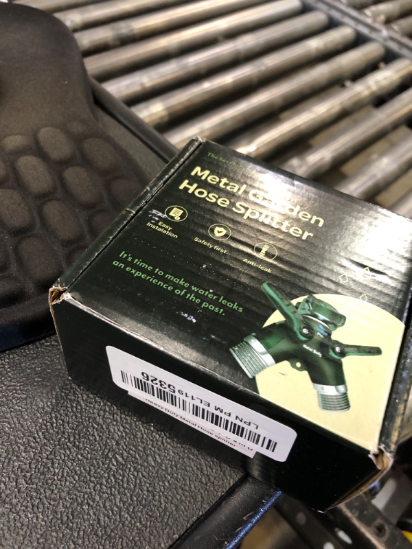 Photo 1 of Hose Splitter 2 Way Heavy Duty - 2WAYZ Outdoor Faucet and Garden Hose Splitters - Durable Water Spigot Splitter Y Adapter - All-Metal Water Pipe Connector with Shut-Off Valve - 4" x 4" x 1.5"