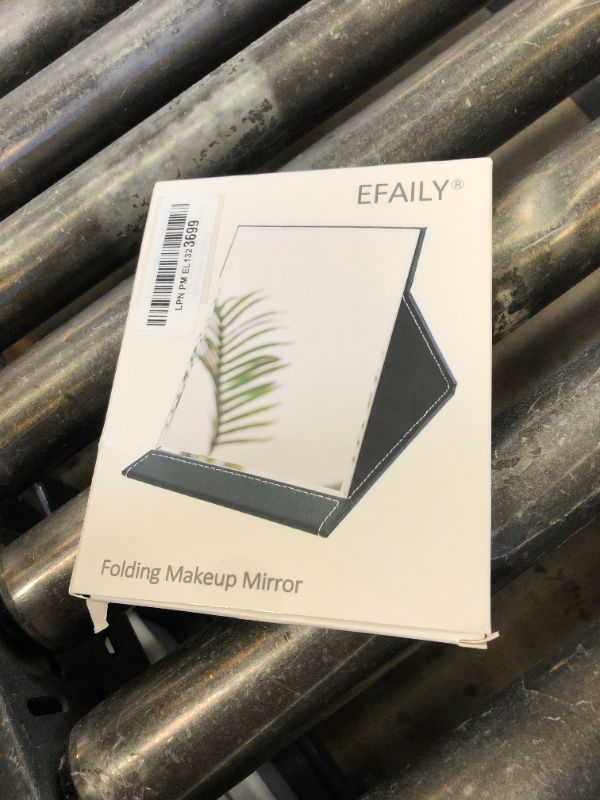 Photo 1 of EFAILY Folding Travel Mirror, PU Portable Adjustable Rectangular Ultrathin Mirror, for Travel, Camping,Home(6.4W×5.3L)