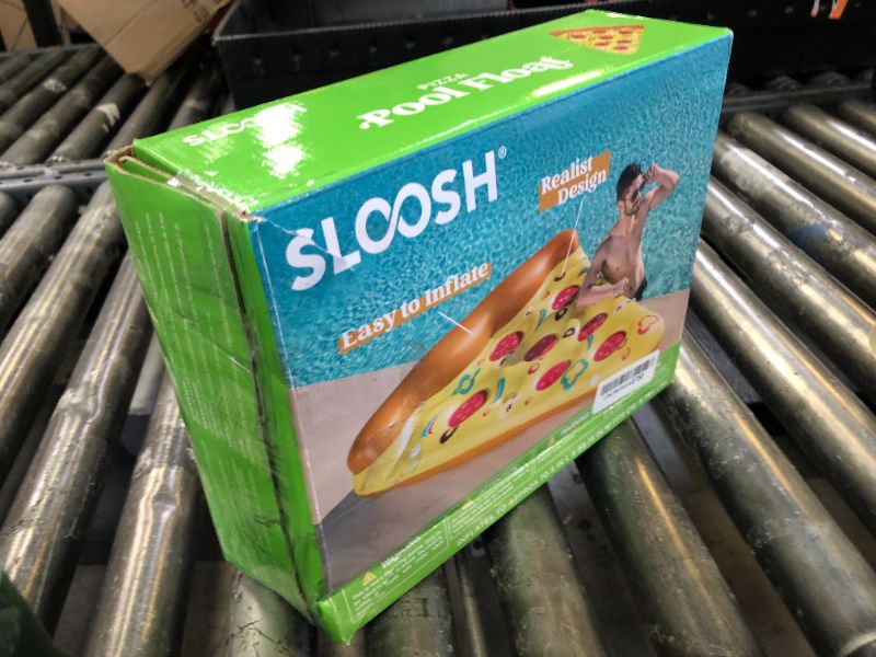 Photo 1 of JOYIN Giant Inflatable Pizza Slice Pool Float, Fun Pool Floaties, Swim Party Toy, Summer Pool Raft (1 Pack), Extra Large with Cup Holders