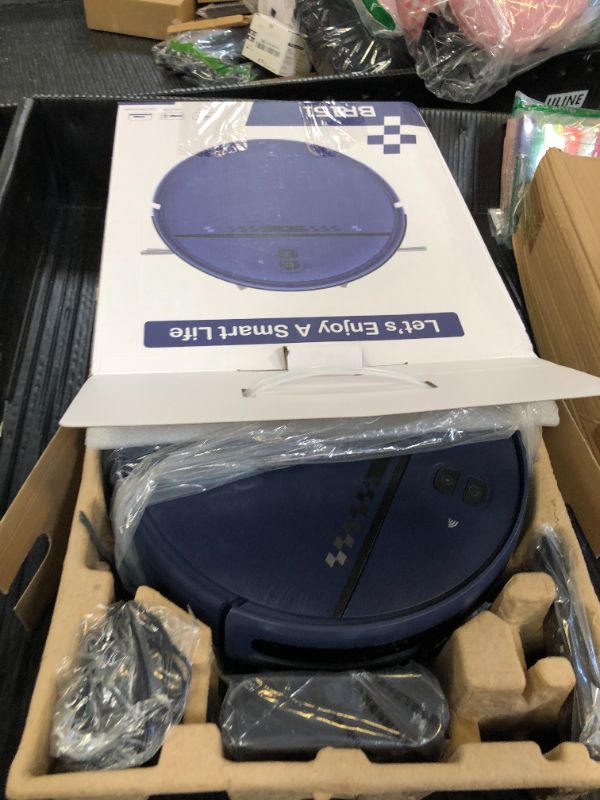Photo 1 of Robot Vacuum and Mop Combo, 2-in-1 Mopping Robot Vacuum Cleaner with 2300Pa Suction, 2.87'' Slim Design, Wi-Fi/App/Voice Control, 3D Obstacle Avoidance&Self-Charging for Hard Floors, Carpets, Pet Hair