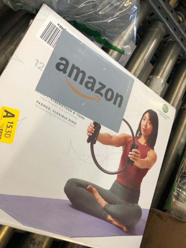 Photo 1 of Gaiam Pilates Ring 12" Fitness Circle - Lightweight & Durable Foam Padded Handles | Flexible Resistance Exercise Equipment for Toning Arms, Thighs/Legs & Core, Black