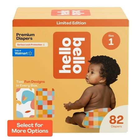 Photo 1 of Hello Bello Premium Baby Diapers Infant Size 1 Honeysuckle 82ct (Select for More Options)