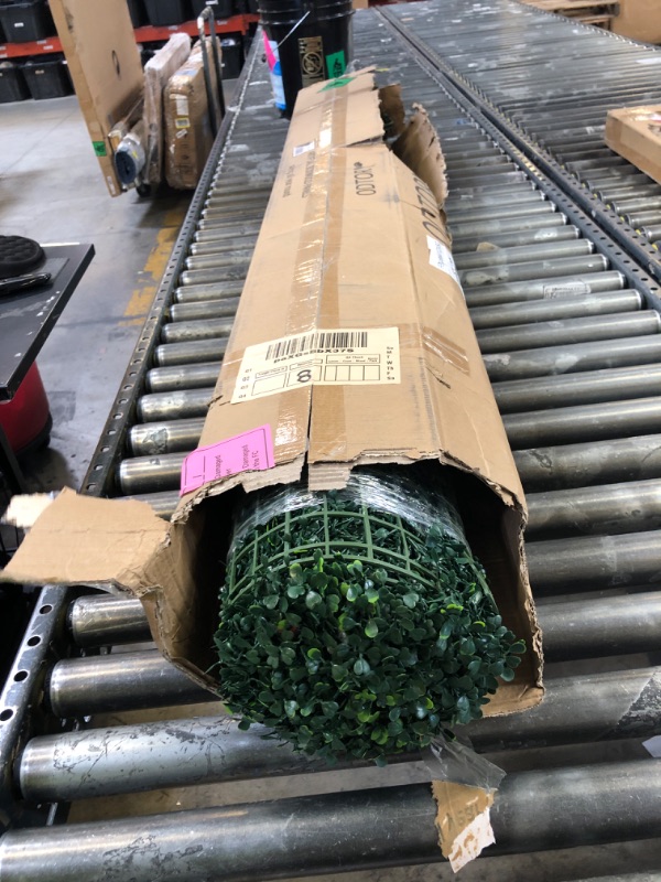 Photo 1 of ODTORY Artificial Ivy Privacy Fence Wall Screen: 5.35FT X 10FT (53.5 sqft) UV-Anti Faux Boxwood Roll Panels Greenery Backdrop Ivy Vine Leaf Hedges Fence Panels for Indoor Outdoor Green Decor