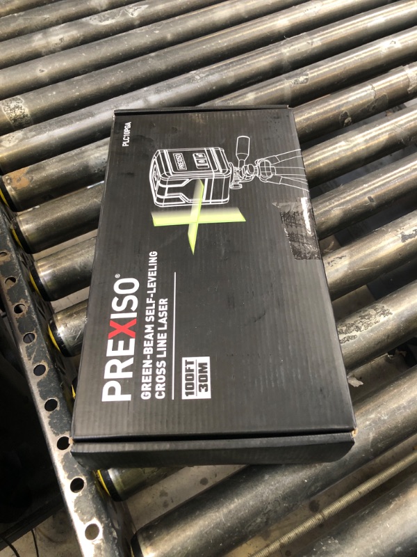 Photo 1 of PREXISO Laser Level with Tripod, 100Ft Dual Modules Self Leveling Cross Line Laser Level, Green Line leveler Tool for Floor Tile, Home Renovation, Construction with 31-1/2in Tripod, 2 AA Batteries