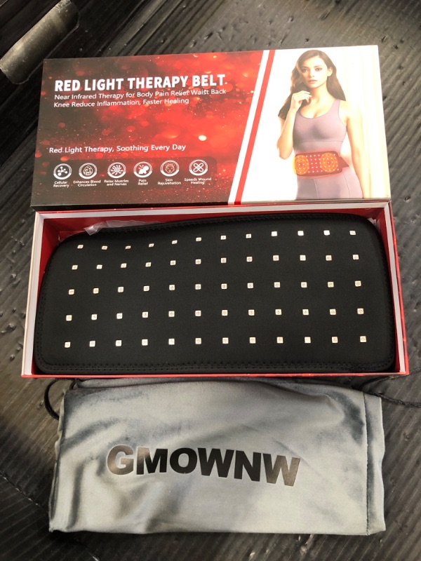 Photo 1 of Red Light Therapy Belt, Infrared Light Therapy for Body, Wearable Wrap with Timer for Back Shoulder Waist Muscle Pain Relief, Improve Joint Inflammation, Red Light Therapy for Body