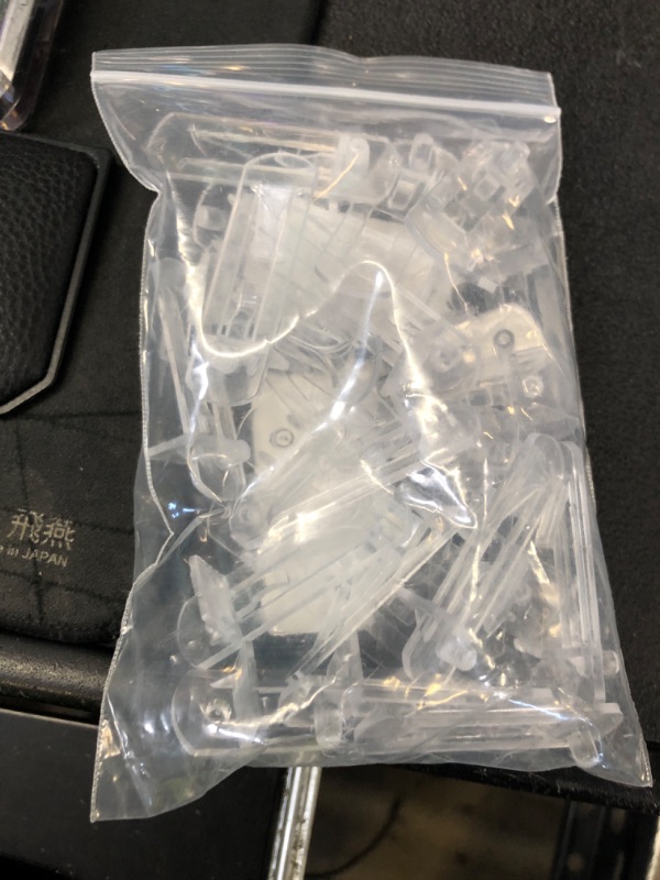 Photo 1 of Jamiikury 30pcs Locking Shelf Pins – 5mm Cabinet Shelf Pegs, Clear Plastic Shelf Clips for 3/4" Thick Board