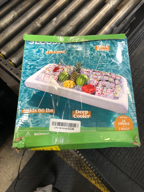 Photo 1 of JOYIN 3-Pack Inflatable Serving Bars Cooler - Inflatable Cooler Ice Buffet Salad Serving Trays with Drain Plug, Food Drink Holder for Indoor Outdoor Summer Picnic Beach Pool Luau Party