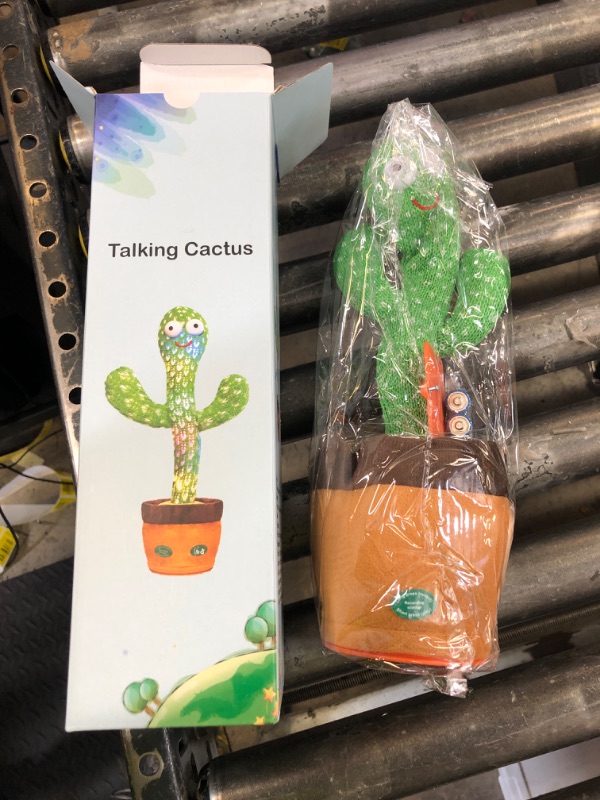 Photo 1 of Pbooo Dancing Talking Cactus Mimicking Toy,Talking Repeat Singing Sunny Cactus Toy 120 Pcs Songs for Baby 15S Record Your Sound Sing+Dancing+Recording+LED