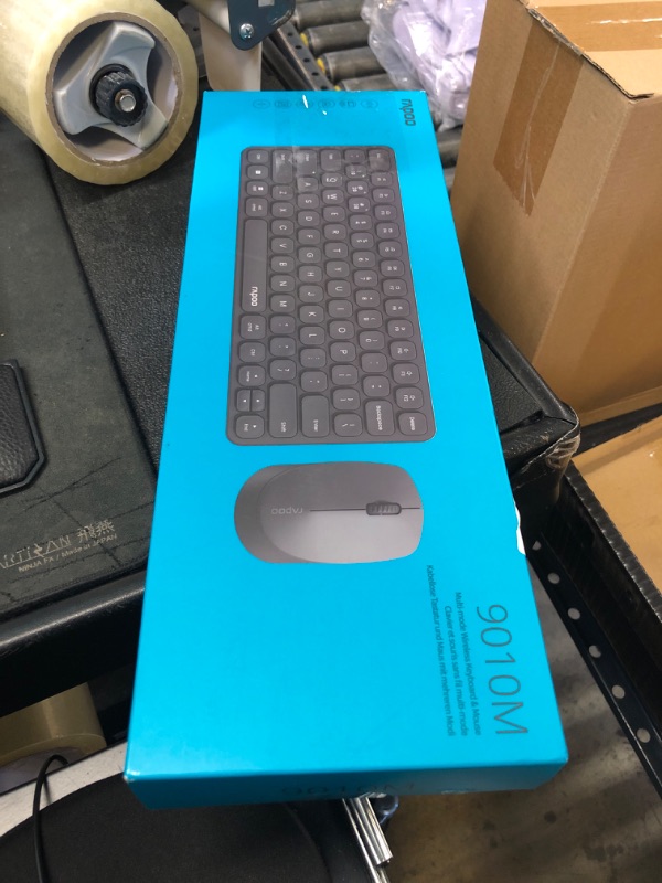 Photo 1 of Rapoo 9010M Multi-Device Keyboard and Mouse Combo, 2.4GHz/Bluetooth 5.0/4.0 Wireless Keyboard & Mouse Set for Windows/Mac/Linux/Chrome, Support 4 Devices, Low-Profile Silent Click, Battery Powered