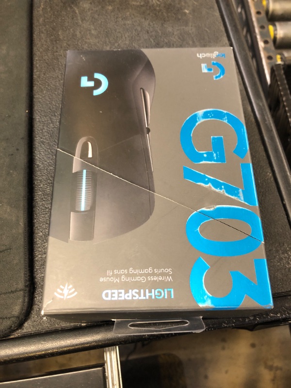 Photo 1 of Logitech G703 Lightspeed Wireless Gaming Mouse W/Hero 25K Sensor, PowerPlay Compatible, Lightsync RGB, Lightweight 95G+10G Optional, 100-25, 600 DPI, Rubber Side Grips - Black
