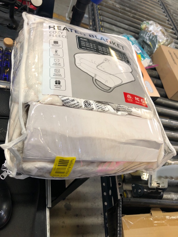 Photo 1 of Heated Electric Blanket Full Size 72"x84" - Cozy Warm Flannel Heated Blanket with 4 Heating Levels & 10 Auto Off - Winter Comfort Heating Blanket, Sleep Aid Bedding, White