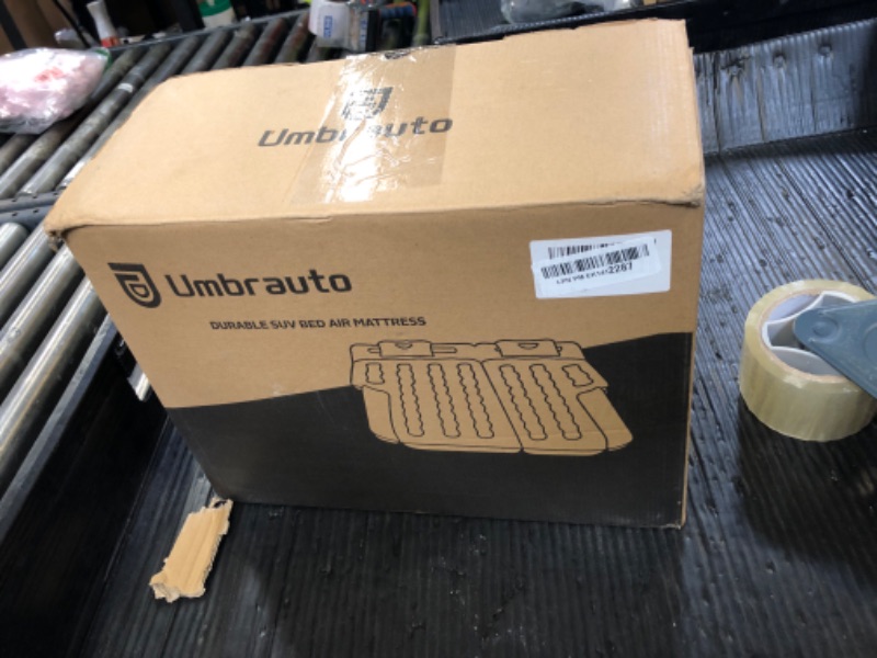 Photo 1 of Umbrauto SUV Camping Air Mattress| Flocked Car Sleeping Bed with Reinforced Bottom| Back Trunk Inflatable Airbed for Vans| Includes Electric Pump, Pillows, Repair Patch & Carry Bag