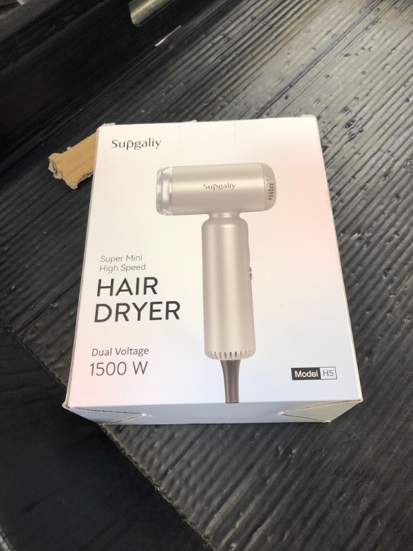 Photo 1 of SUPGALIY Dual Voltage Hair Dryer, High-Speed Ionic Blow Dryer for Fast Drying, Travel Compact Hair Blow Dryer with Magnetic Curly Diffuser for Home, Portable Hairdryer International 110-240V