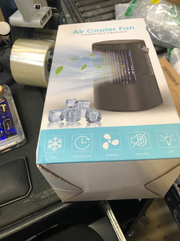 Photo 1 of Portable Air Conditioners, 4-in-1 Mini Air Conditioner, Small Air Conditioner with 1000ml Water Tank, 3 Speeds, Adjustable Wind Direction, 7 Color Lights, Suitable for Offices, Bedrooms, Camping