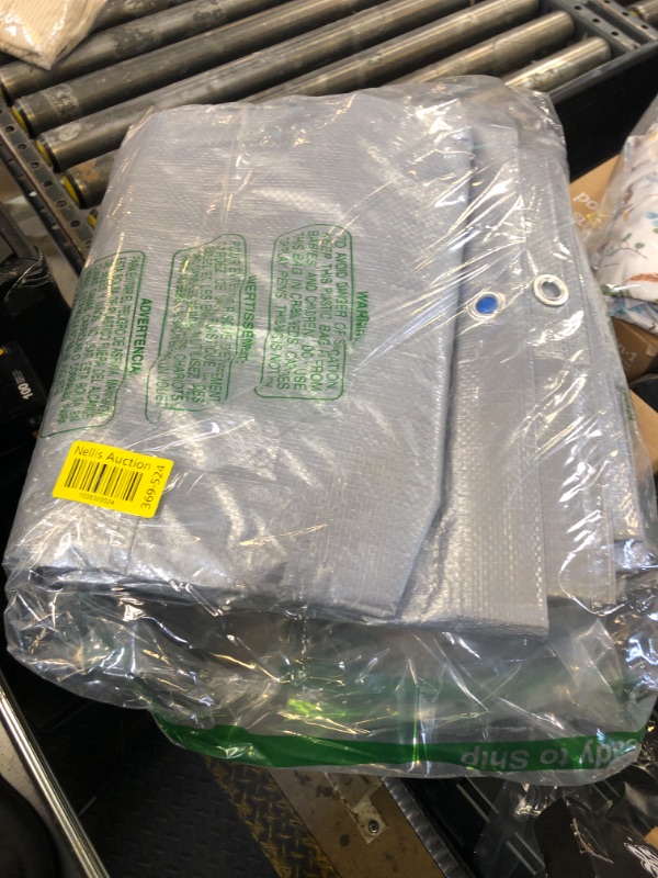 Photo 1 of TICONN Heavy Duty Tarp Cover, Extra Thick Tarps Waterproof Tear and Rip Proof UV Resistant Tarpaulin with Reinforced Grommets and Edges (5.5 Mil, 6'x8')