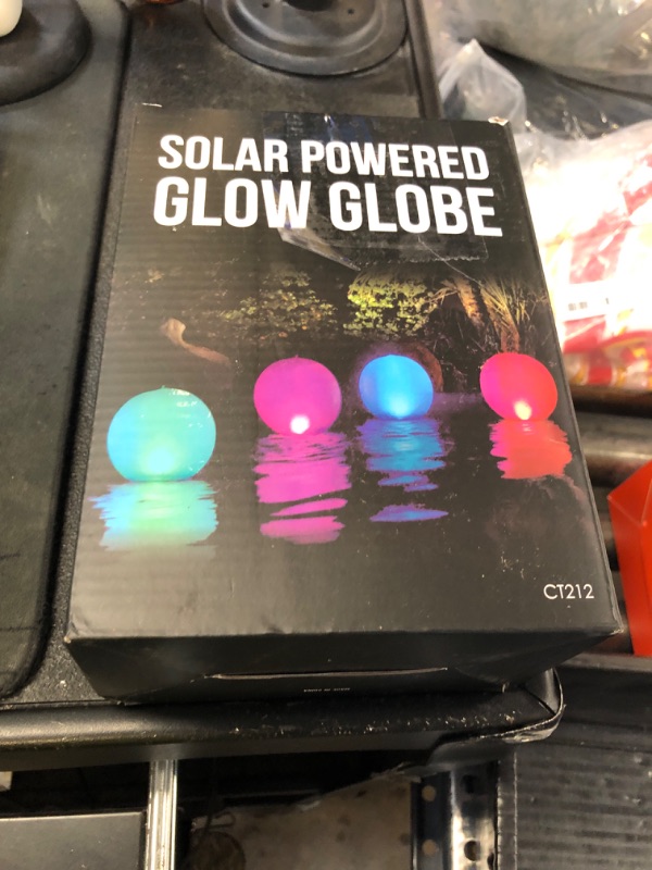 Photo 1 of Rukars Floating Ball Pool Light Solar Powered 4 PCS, 14 Inch Inflatable Hangable IP68 Waterproof Rechargeable Color Changing Led Glow Globe Pool