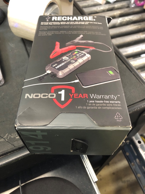 Photo 1 of NOCO Boost GB40: 1000A UltraSafe Jump Starter – 12V Lithium Battery Booster Pack, Portable Jump Box, Power Bank & Jumper Cables - for 6.0L Gas and 3.0L Diesel Engines