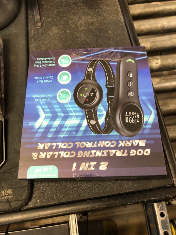 Photo 1 of 2-in-1 Dog Shock Collar & Dog Bark Collar - Smart Anti Barking Dog Training Collar with 5 Adjustable Sensitivity & 3300FT Remote for All Breeds IP67 Waterproof E-Collar