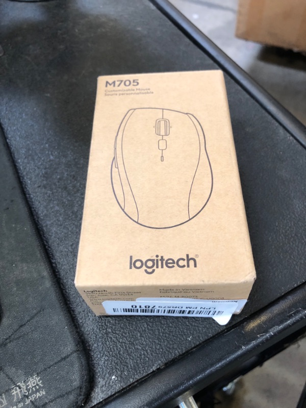 Photo 1 of Logitech M705 Marathon Wireless Mouse, 2.4 GHz USB Unifying Receiver, 1000 DPI, 5-Programmable Buttons, 3-Year Battery, Compatible with PC, Mac, Laptop, Chromebook - Black