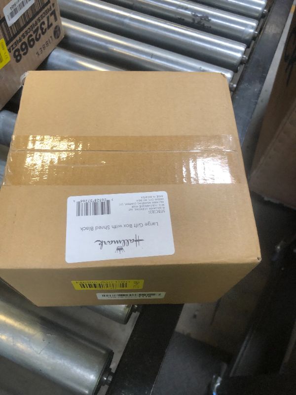 Photo 1 of Hallmark Medium Gift Box with Lid and Shredded Paper Fill (Black 7 inch Box) for Weddings, Graduations, Birthdays, Father's Day, Groomsmen Gifts, All Occasion