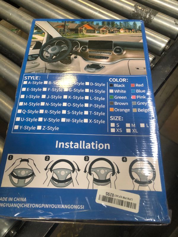 Photo 1 of Deer Route Custom-Fit for Lexus Steering Wheel Cover, Premium Leather Car Steering Wheel Cover with Logo, Non-Slip, Breathable, for Lexus Accessories (B-Style,for Lexus)
