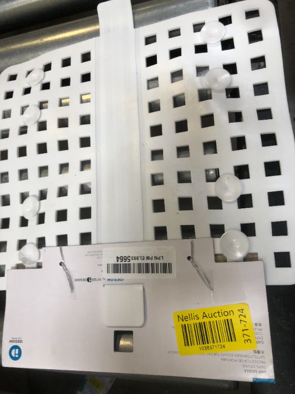 Photo 1 of iDesign Plastic Kitchen Mat Sink Protector, The Euro Collection - 11" x 12", White