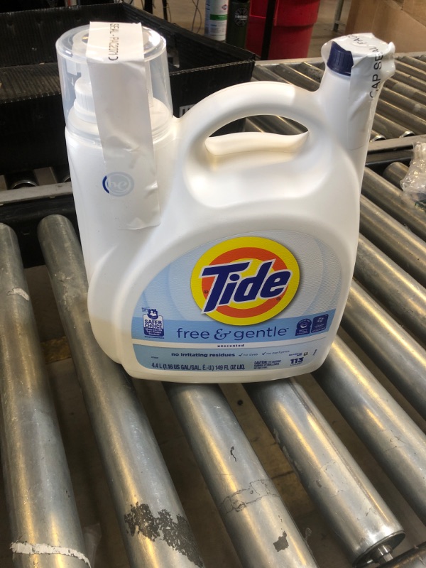 Photo 1 of Tide Free & Gentle Liquid Laundry Detergent, 113 Loads, 4.4 L, Tide Laundry Detergent, Clean Laundry Detergent
