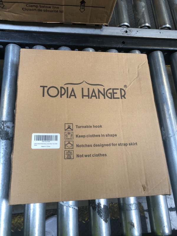 Photo 1 of TOPIA HANGER Bride Hanger for Wedding Dress, Premium White Wooden Hangers, 360° Swivel White Hook, Smooth Finish, Extra Smoothly Cut Notches, 10 Pack-CT06W
