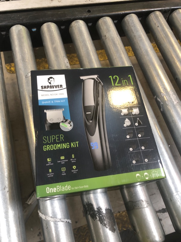 Photo 1 of SHPAVVER Electric Beard Trimmer for Men: 16-in-1 Professional Barber Hair Clippers - Cordless Grooming Kit - Turbo Speed & Precision Blades