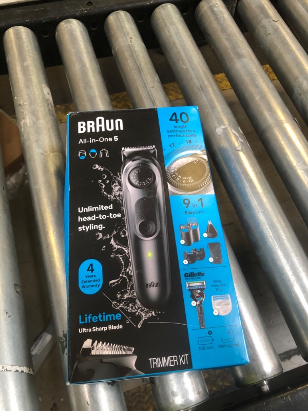 Photo 1 of Braun All-in-One Style Kit Series 5 5470, 9-in-1 Trimmer for Men w/Beard Trimmer, Body Trimmer for Manscaping, Gillette Fusion5 ProGlide Razor, 40 Length Settings, Rechargeable Battery, Cordless