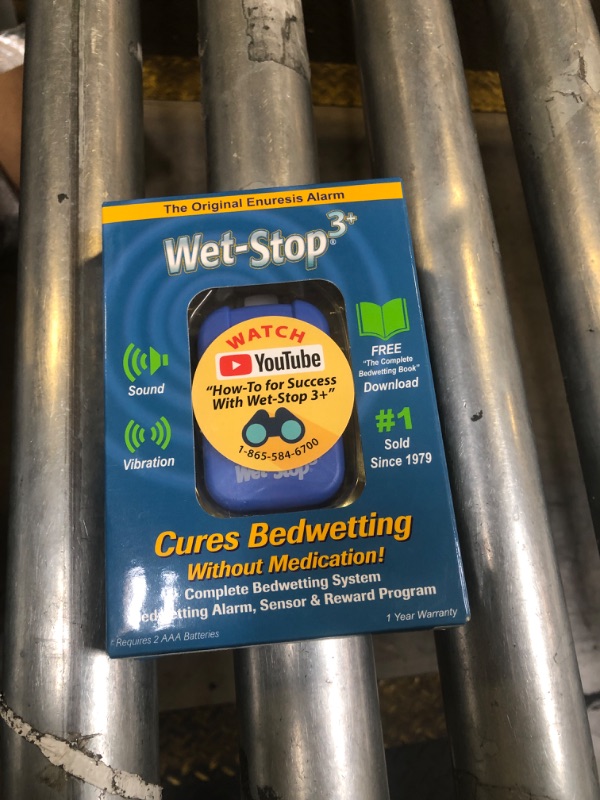 Photo 1 of Wet-Stop 3 Blue Bedwetting Enuresis Alarm with Loud Sound and Strong Vibration for Boys or Girls, Proven Solution for Bedwetters