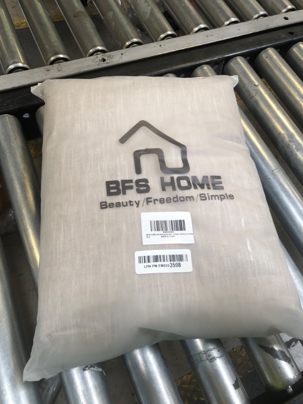 Photo 1 of BFS HOME Linen Duvet Cover California King - Soft Breathable Cotton Linen Blend, 3-Pieces Bedding Set with 2 Pillowcases, Stonewashed Texture, Khaki, All-Season Comfort