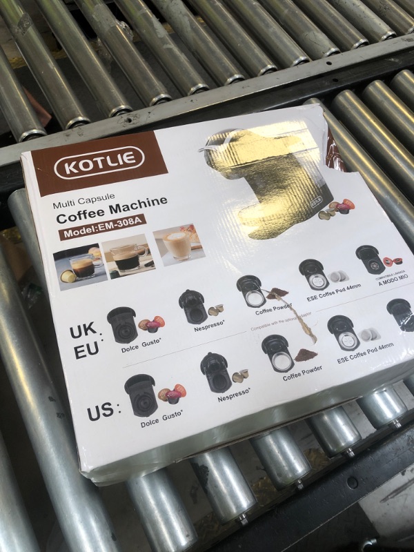 Photo 1 of KOTLIE Espresso 5in1 Single Serve Coffee Maker, 19Bar Cappuccino&Latte Maker, Cold&Hot Brewing Coffee Machine for K*cup/NES*presso Original/D*olce G*usto/Ground Coffee/44mm ESE(Black)