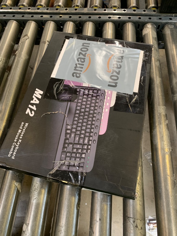 Photo 1 of Wireless Keyboard and Mouse Combo, Ergonomic Wave Keys, Cushioned Plam Rest, Comfortable Silent Natural Typing, 2.4G Lag-Free, Full Size Keyboards Cordless Set for Multi-OS, Windows/Mac -SABLUTE
