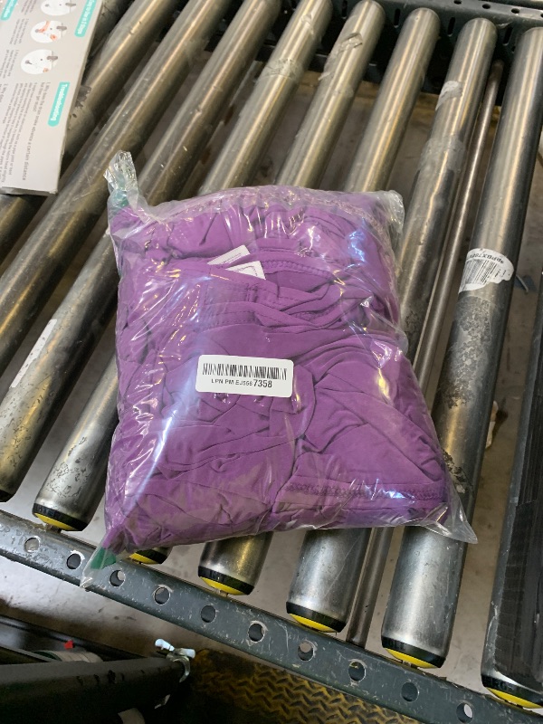 Photo 1 of Eurmax USA Rectangular Fitted Spandex Table Covers 8ft Tablecloth Wedding Event Patio Table Decorations Stretch Table Cover for 8ft Folding Table (Purple,2 Pack)