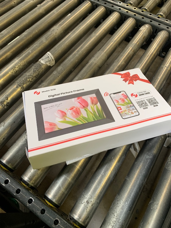 Photo 1 of Frameo 10.1 Inch WiFi Digital Picture Frame, 1280x800 HD IPS Touch Screen Photo Frame Electronic, 32GB Memory, Auto-Rotate, Wall Mountable, Share Photos/Videos Instantly via Frameo App from Anywhere