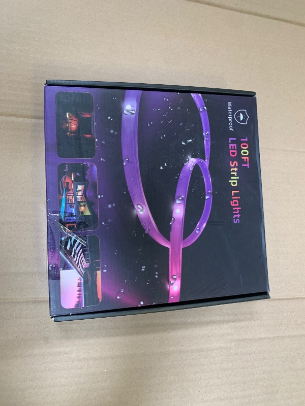 Photo 1 of 100ft Outdoor Led Strip Lights Waterproof IP68, RGB Led Rope Lights Outdoor Waterproof Music Sync, Outside Led Lights Strip With Remote & App, Exterior Christmas Lights Waterproof For Pool Roof Yard